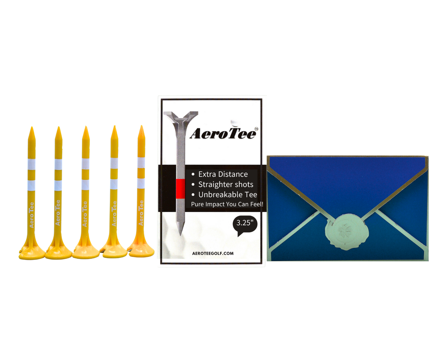 Golf Gift ‖ Premium Golf Tees in Gift Box – Unbreakable and Reuseable Plastic Golf Tee