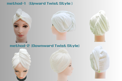 2 of Hair Turban - Super Absorbent Microfiber turban towel ‖ No Rubbing. Less Damage. Healthier Hair.