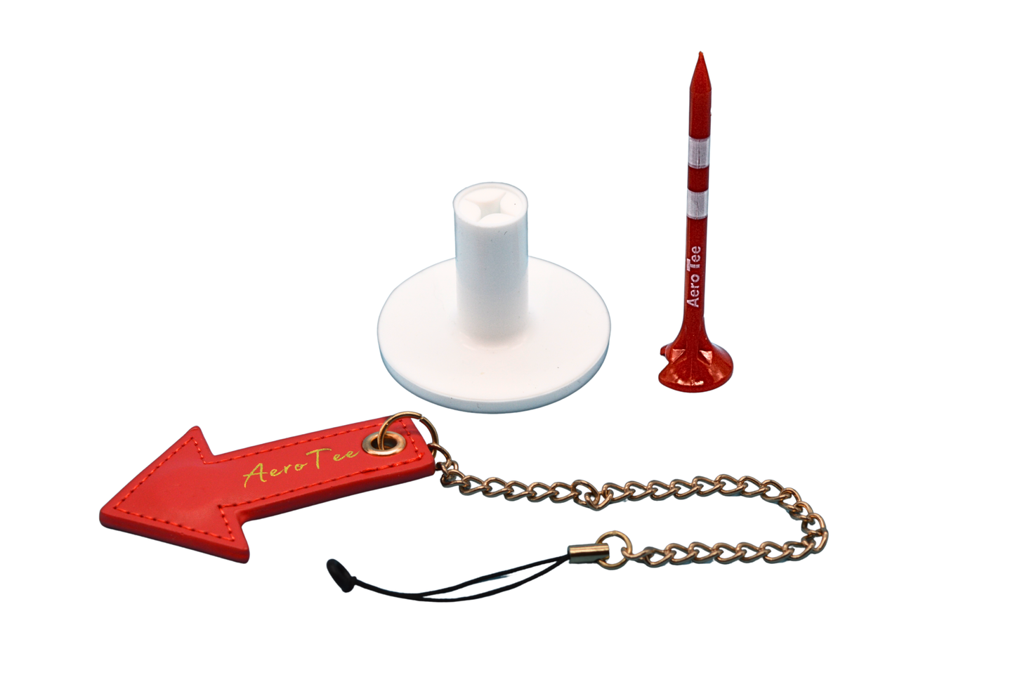 Perfect Gift for Golfers⁕ Premium Golf Gift Set – Distance Tees + Anti-Lost tee Holder + Practice Tee Stand