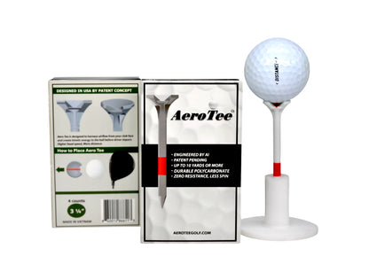 AI Engineered Golf Tee for Long Distance – Less Fade & Draw | Built to Last | USGA Approved & Patented / 5 of 2.75" golf tees om a box-White