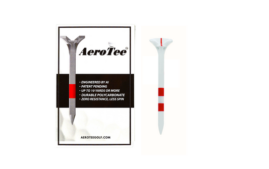 Aero Golf Tee- Engineered and Designed with AI - Patented USGA Approved Equipment Brand - 4 Boxes (5 of 2.75" tees in a box / White )