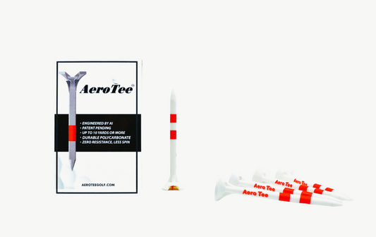 Aero Tee : AI- Engineered and Designed with AI - Patented USGA Approved Equipment Brand / 3.25"-White