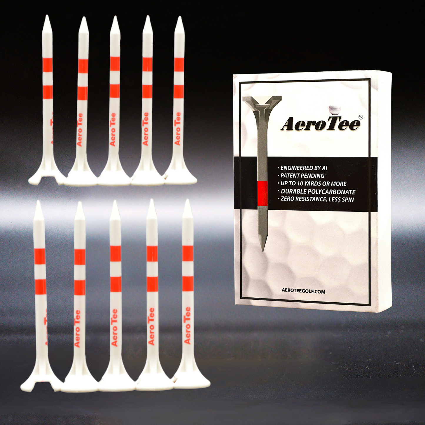 Reuseable & Unbreakable Plastic Golf Tee ‖ Reduced Friction. Perfect Strike ‖ USGA Approved & Patented in USA